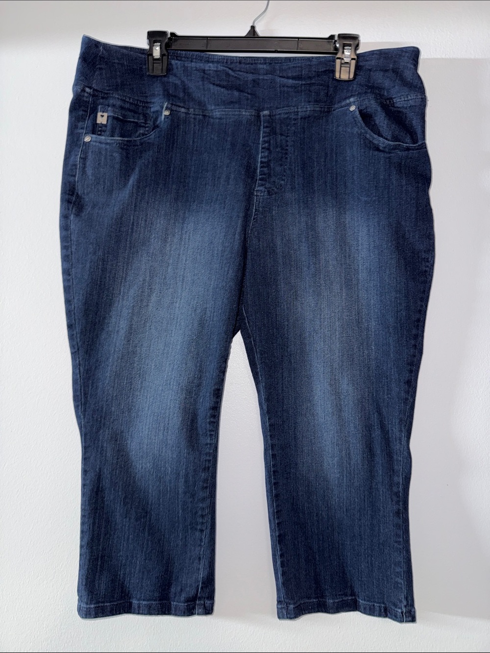 Belle by Kim Gravel Dark Indigo Cropped Jeans